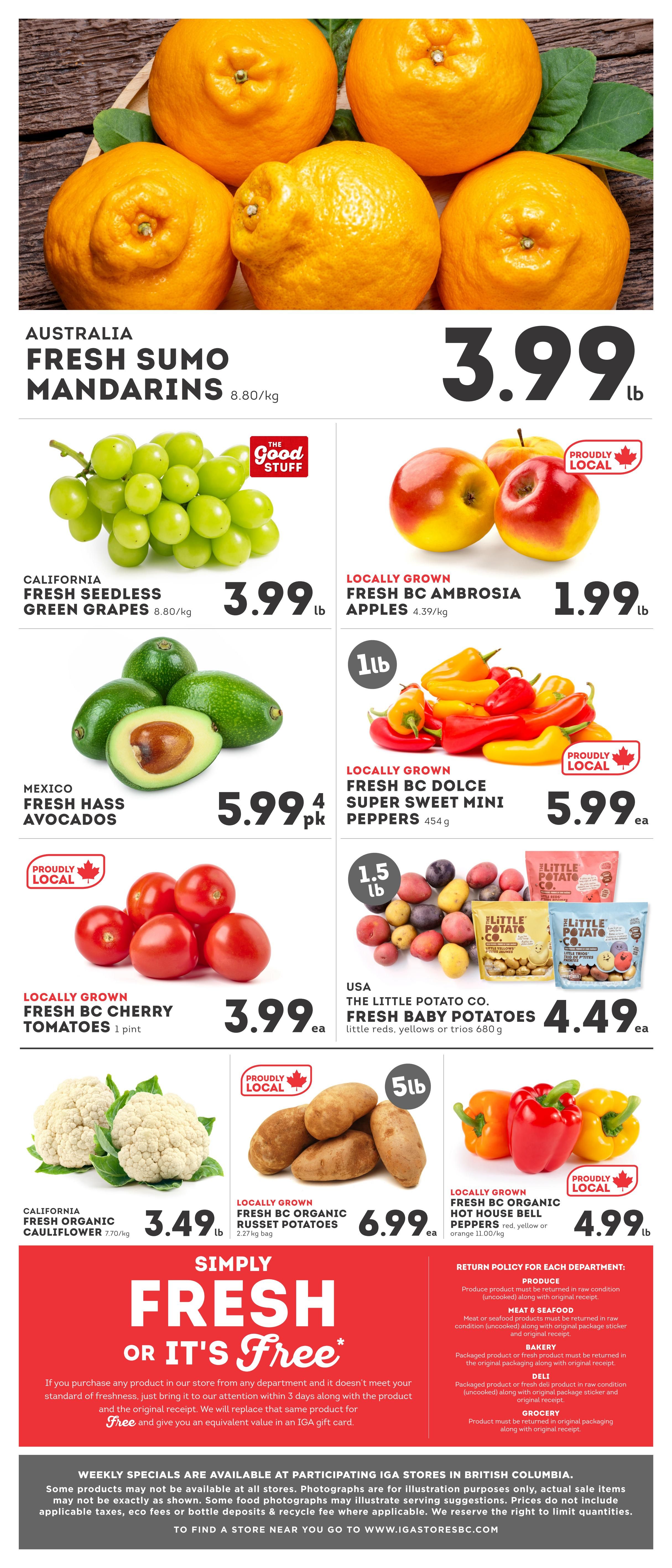 IGA Stores of BC Flyer October 30 to November 5