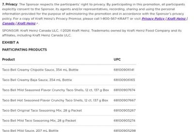 WALMART. Buy $10 of qualifying Taco Bell products, Get $5 Walmart eGiftcard (Oct 29 to Nov 26, 2026)