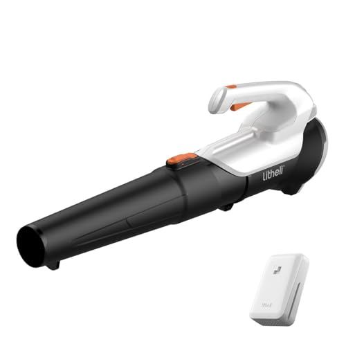 Litheli 20V Leaf Blower Cordless 2.0 Ah Battery Powered, 355CFM/85MPH & 2 Speed Levels, Handheld Electric Blowers for Lawn Care, Patio, Dust, Blowing Leaves Litheli 20V Leaf Blower Cordless 2.0 Ah Battery Powered, 355CFM/85MPH & 2 Speed Levels, Handheld Electric Blowers for Lawn Care, Patio, Dust, Blowing Leaves