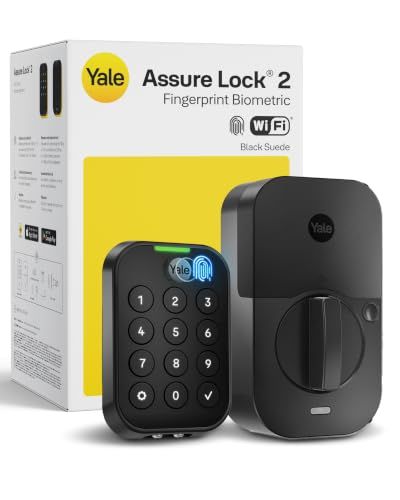 Yale Assure Lock 2 Touch Deadbolt, Black Suede Key-Free Smart Door Lock with Wi-Fi Connected Touchscreen Keypad and Fingerprint Scanner for Code Entry and Remote Access, YRD430-F-WF1-BSP Yale Assure Lock 2 Touch Deadbolt, Black Suede Key-Free Smart Door Lock with Wi-Fi Connected Touchscreen Keypad and Fingerprint Scanner for Code Entry and Remote Access, YRD430-F-WF1-BSP