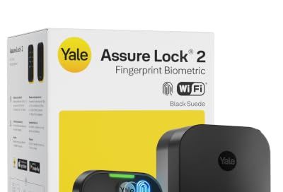 Yale Assure Lock 2 Touch Deadbolt, Black Suede Key-Free Smart Door Lock with Wi-Fi Connected Touchscreen Keypad and Fingerprint Scanner for Code Entry and Remote Access, YRD430-F-WF1-BSP